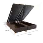 Base Para Cama Box Queen Kernel Com Baú (30x158x198) Marrom
