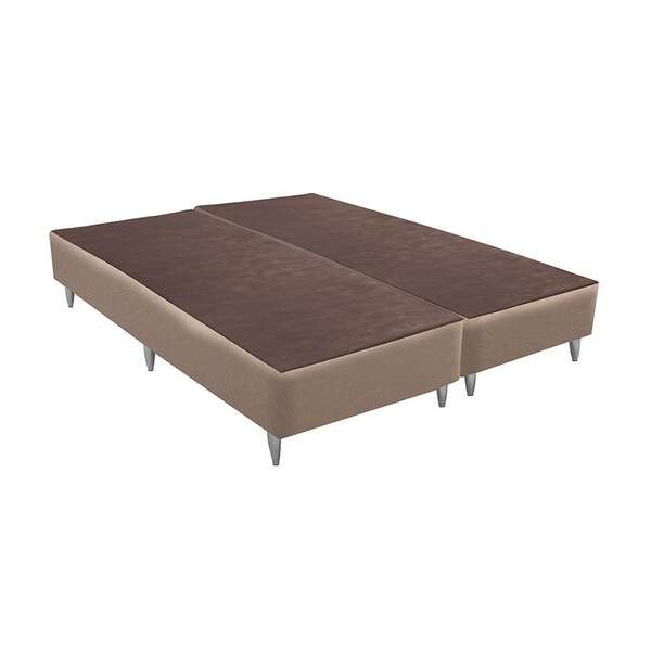 Base Para Cama Box Queen Linen (30x158x198) Bege