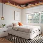 Base Para Cama Box Queen Macy Com Baú (45x158x198) Branca