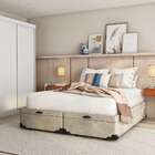 Base Para Cama Box Queen Madden Com Baú Suede (45x158x198) Be