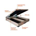 Base Para Cama Box Queen Madden Com Baú Suede (45x158x198) Be