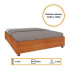 Base Para Cama Box Queen Mônaco (35x164x203 Cm) Cinamomo