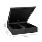 Base Para Cama Box Queen Physical L Com Baú (39x158x188) Cinza