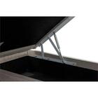 Base Para Cama Box Queen Physical L Com Baú (39x158x198) Bege