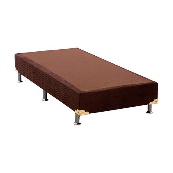 Base Para Cama Box Solteiro Camurça Ii Marrom
