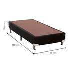 Base Para Cama Box Solteiro Camurça Ii Preta