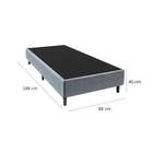 Base Para Cama Box Solteiro Celine (40x88x188) Cinza