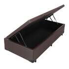 Base Para Cama Box Solteiro Érica Com Baú Tabaco