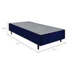 Base Para Cama Box Solteiro Guldi (38x88x188) Azul E Cinza