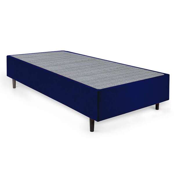 Base Para Cama Box Solteiro King Guldi (38x96x203) Azul E Cin