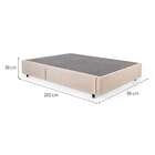 Base Para Cama Box Solteiro King Guldi Com Guarda Objetos Bege