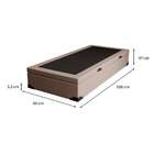 Base Para Cama Box Solteiro Martin Premium Com Baú Linho (47x