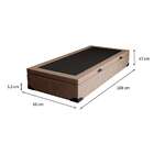 Base Para Cama Box Solteiro Martin Premium Com Baú Suede (45x