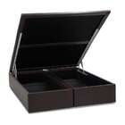 Base Para Cama Box Super King Americana Com Baú Marrom