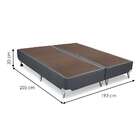 Base Para Cama Box Super King Camurça Ii Cinza