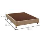 Base Para Cama Box Viúva Camurça Ii Creme