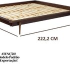 Base Para Cama King Lunna  100% Madeira De Pinus  Walnut