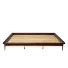 Base Para Cama King Lunna  100% Madeira De Pinus  Walnut