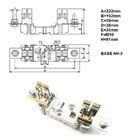 Base Para Fusível Nh-2 Unipolar Corrente Até 400a