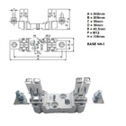 Base Para Fusível Nh-3 Unipolar Corrente Até 630a