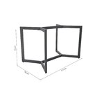 Base Para Mesa 76x111cm De Metal Laguna Preto Fosco