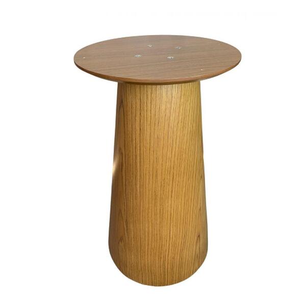 Base Para Mesa Cone Em Madeira Tampos 60cm Até 110cm Marrom