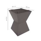 Base Para Mesa De Centro Quadrada Nitro Cinza Mushroom