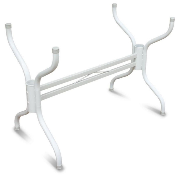 Base Para Mesa De Jantar Branca Vidro Madeira Granito