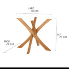 Base Para Mesa De Jantar Redonda Valência 78 Cm Madeira Maciç