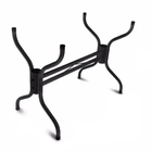 Base Para Mesa De Jantar Texturizada Vidro Madeira Granito