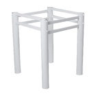 Base Para Mesa De Vidro Jantar 4 Lugares Branca Quadrada