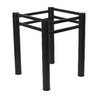 Base Para Mesa De Vidro Jantar 4 Lugares Preta Quadrada