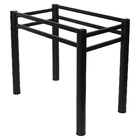 Base Para Mesa De Vidro Jantar 4 Lugares Preta Retangular