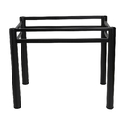 Base Para Mesa De Vidro Jantar 4 Lugares Preta Retangular