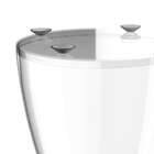 Base Para Mesa Lateral Redonda Bery Incolor E Cinza Mushroom