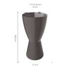 Base Para Mesa Lateral Redonda Carbo Cinza Mushroom