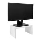 Base Para Monitor Suporte De Mesa Madeira Branco