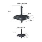 Base para Ombrelone Aço e Concreto Rolix 25kg Cinza Naterial