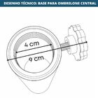 Base Para Ombrelone Central Hdpe Rivatti Em Polietileno De Al