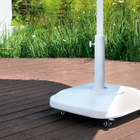 Base para Ombrelone com Rodízio Concreto Branca 37Kg