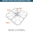 Base Para Ombrelone Lateral Fratini Quadrado Em Plástico (hdp
