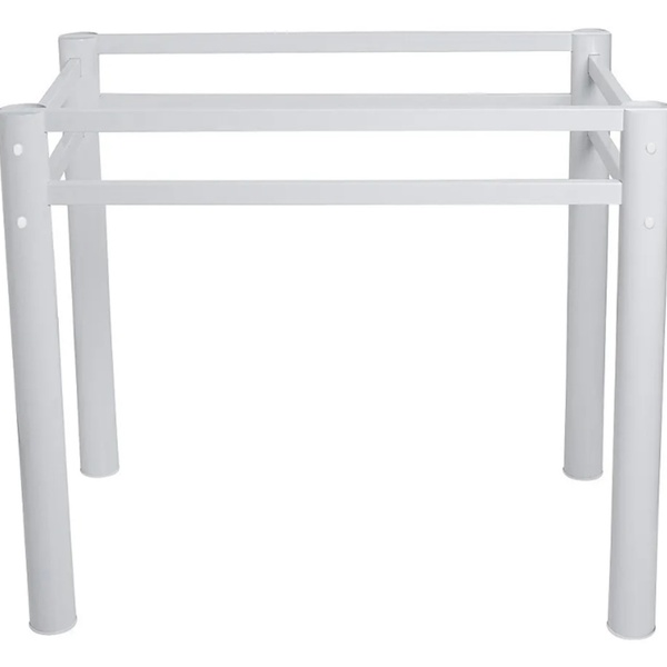 Base Quadrada Para Mesa Jantar 04 Lugares Vidro Pedra Madeira