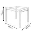 Base Quadrada Para Mesa Jantar 04 Lugares Vidro Pedra Madeira