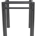 Base Quadrada Para Mesa Jantar Vidro Pedra Madeira 75x75cm Te