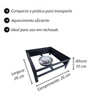 Base Rechaud À Álcool Gel Com Tripé Grande 26x26x10cm