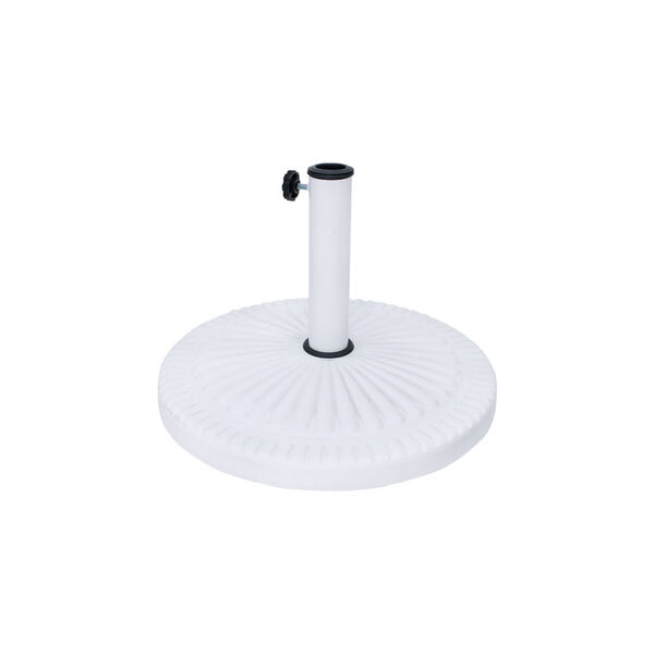 Base Redonda De Resina Ntk Para Ombrelones Branco