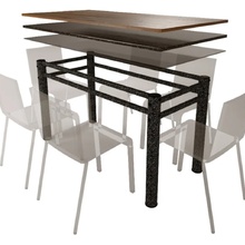 Base Retangular Para Mesa Jantar Vidro Pedra Madeira 1,50mx80