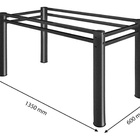 Base Retangular Para Mesa Jantar Vidro Pedra Madeira 1,50mx80