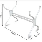 Base Retangular Para Mesa Vidro Pedra Madeira Gab03 Branco