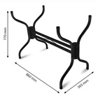 Base Retangular Para Mesa Vidro Pedra Madeira Gab04 Preto